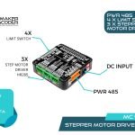 A4988 stepper motor driver module with heatsink on red PCB
