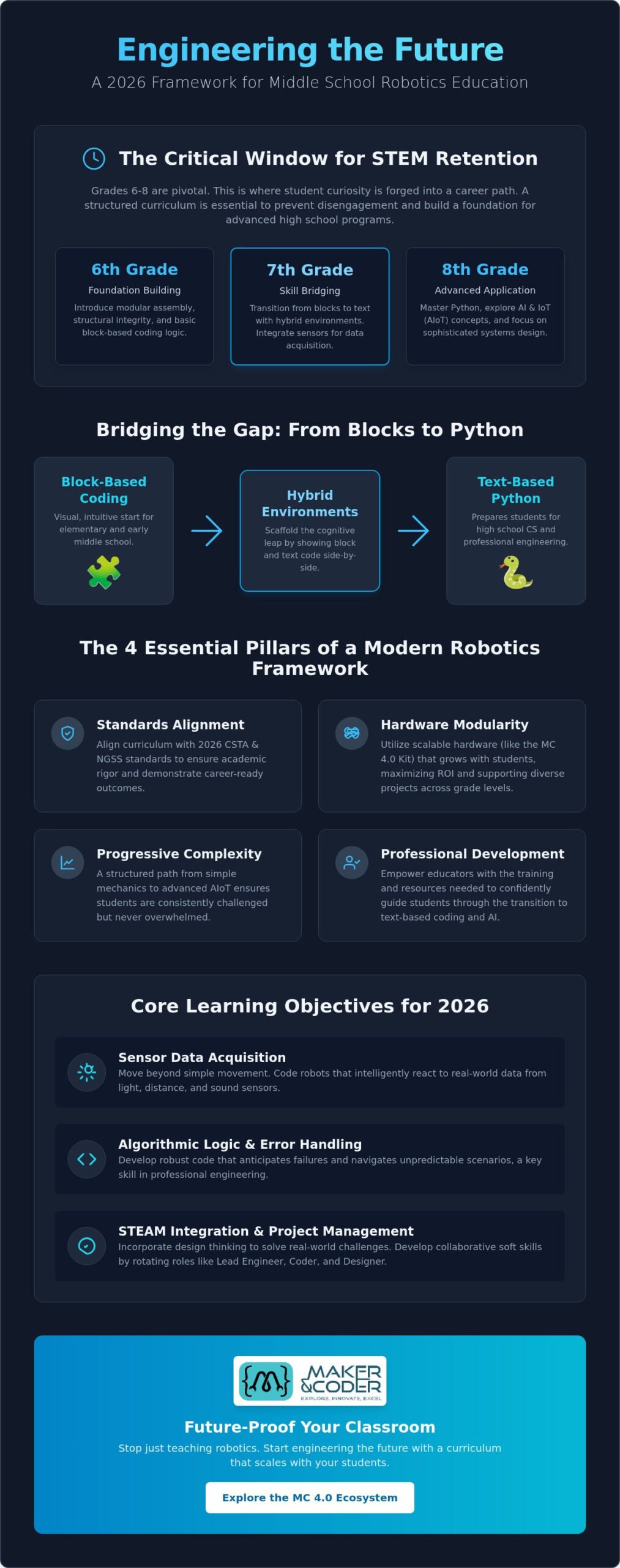Middle School Robotics Curriculum Framework: A Comprehensive 2026 Guide for STEM Educators
